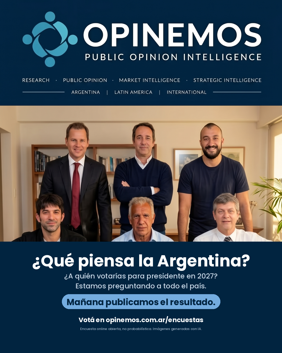 Encuesta OPINEMOS: ¿Qué piensa la Argentina? ¿A quién votarías para presidente en 2027?